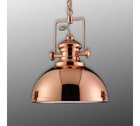 Searchlight Metal pendant light, industrial design, copper-coloured
