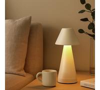 Searchlight Metal Rechargeable Cone LED Table Lamp - Cream