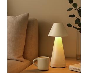 Searchlight Metal Rechargeable Cone LED Table Lamp - Cream