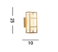 Searchlight Mirage LED wall light, height 25 cm, gold, steel, IP44