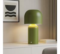 Searchlight Mushroom Port Rechargeable LED Table Lamp-Olive