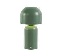 Searchlight Niko LED rechargeable table lamp, olive green Height 26 cm, metal dimmer
