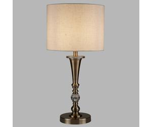 Searchlight Oscar table lamp with a lampshade in a linen look