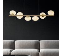 Searchlight Pebble pendant light 6-bulb, brass