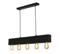Searchlight Piano 5 Light Bar Ceiling Pendant Light - Matt Black