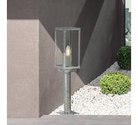 Searchlight Pillar light Box II, 50 cm high, silver/clear, glass, IP44