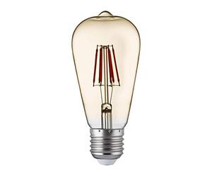 Searchlight PL3327-6WW Pack of 5 x Squirrel Cage LED Filament Light, E27, ES, Screw Cap, Amber