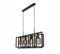 Ceiling Light Black Plaza 4 Bar Matt Searchlight 23203-4BK