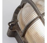 Searchlight Porto bulkhead light, oval, black-silver