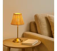 Searchlight Rattan Rechargeable LED Table Lamp - Natural