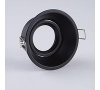 Searchlight Recessed light Slim Trim, black, Ø 9.4 cm, IP20, aluminium, GU10