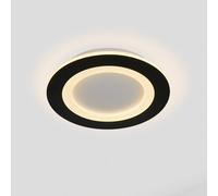 Searchlight Ringo LED ceiling lamp, Ø 25 cm, black and white iron and acrylic, CCT