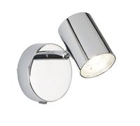 Searchlight Rollo LED wall spotlight, chrome with a switch