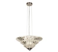 Ceiling Light Silver Savannah 8 Chrome Clear Glass Searchlight 73918-8CC