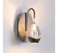 Searchlight Seeds LED wall lamp, cream-coloured, width 11 cm, glass/metal