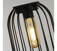 Searchlight Solar LED patio light Tahoa, 35 cm, grey, rattan, IP44