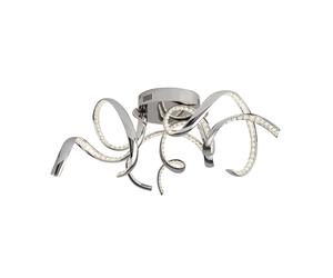Searchlight Spiral LED Flush Ceiling Light - Chrome