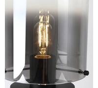 Searchlight Sweden table lamp, black/smoke grey, steel, glass, E27