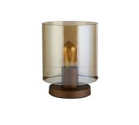 Searchlight Sweden table lamp, mocha/amber, steel, glass, E27