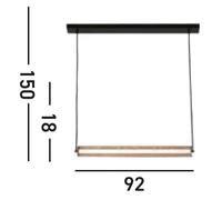 Searchlight Thread LED pendant light, gold-coloured, 3-step dimmable, steel