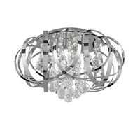 Searchlight Tilly Chrome 3 Light Flush Fitting - Clear Glass Balls 5973-3CC