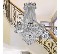 Searchlight Versailles crystal chandelier chrome 55 cm