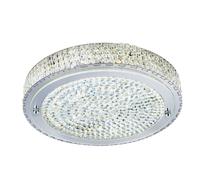 Searchlight Vesta 40cm LED Chrome Clear Crystal Centre Ceiling Flush Lighting