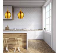 Searchlight Vibrant - shimmering gold hanging light