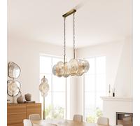 Searchlight Wagon Wheel pendant light, 10-bulb