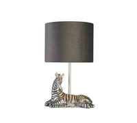 Searchlight Zebra table lamp, black/silver, synthetic resin, 26 cm, E27