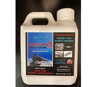 Searigs Shark Bite 2 - Sea Fishing Bait Oil - Shark Species Attractor with Added Fish Blood & Key Amino Attractors - Blue Shark, Tope, Spur-dog, Smooth hound 1 x 1ltr Jerry Can + Bait Elastic