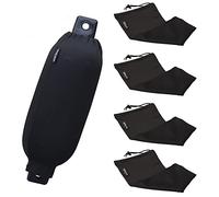 Searoam Boat Fender Covers 4-Pack,Black Polyester Fibre Marine Bumper Covers,Boat Fender Bumper Covers 23“x 6.5” for Double Eye Ribbed Fenders and do a Nice Job of Protecting Boat Fender