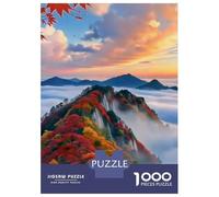 Seas Clouds 1000 Pc Dust-Free Paper Mountains Puzzle Game for Senior Citizens Relaxation For Framing 38x26cm/1000pcs