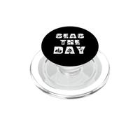 Seas The Day Funny Holiday Pun Beach Vacation Joke Summer PopSockets PopGrip for MagSafe