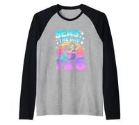 Seas The Day Im 6 Mermaid Birthday Girl Raglan Baseball Tee