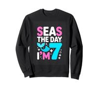 Seas The Day Im 7 Mermaid Seventh Birthday Sweatshirt