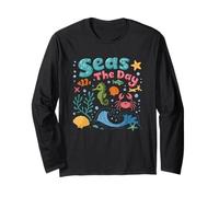 Seas The Day Marine Life Ocean Vibes Long Sleeve T-Shirt