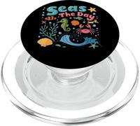 Seas The Day Marine Life Ocean Vibes PopSockets PopGrip for MagSafe
