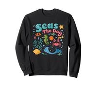 Seas The Day Marine Life Ocean Vibes Sweatshirt