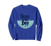 Seas The Day: Nautical Adventure for Ocean Lovers Sweatshirt, Adult Unisex, Royal Blue, XXL