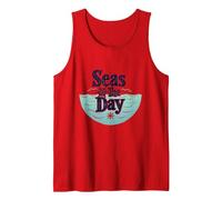 Seas The Day: Nautical Adventure for Ocean Lovers Tank Top, Men, Red, L