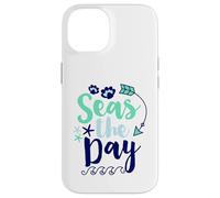 Seas The Day Nautical Anchor Cruise Vacation Case for iPhone 14
