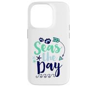Seas The Day Nautical Anchor Cruise Vacation Case for iPhone 14 Pro