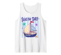 SEAS the Day Sailboat Ocean Explorer Design Tank Top