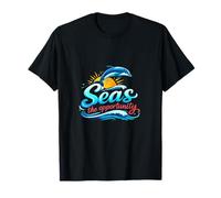 Seas The Opportunity Dolphin Wave Vacation Party T-Shirt