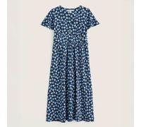 Seasalt Chateaux Dress Half Sleeve Pressed Pansies Sail