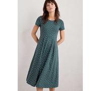 Seasalt Cornwall Blue Veronica Short Sleeve Jersey Midi Dress Blue