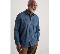 Seasalt Cornwall Chandlery Flannel Overshirt Blue
