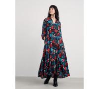 Seasalt Cornwall Cotton Rich Printed Midaxi Tiered Dress Multi