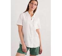 Seasalt Cornwall Drydock Short Sleeve Linen Shirt White